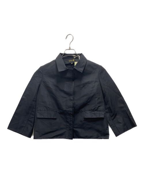 DRAWER（ドゥロワー）DRAWER (ドゥロワー) タフタジップアップジャケット ブラック サイズ:38の古着・服飾アイテム