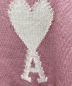中古・古着 AMI Alexandre Mattiussi (アミ アレクサンドル マテュッシ) ハート刺繍ニット ピンク サイズ:xs：26800円