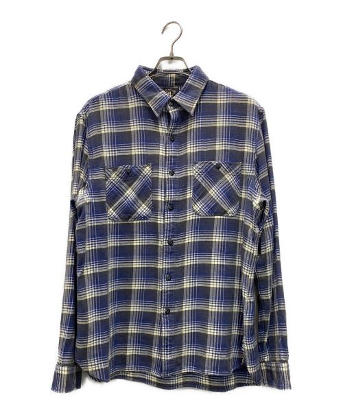 RRL（ダブルアールエル）RRL (ダブルアールエル) ネルシャツ ブルー サイズ:Lの古着・服飾アイテム
