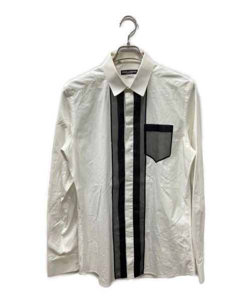 DOLCE & GABBANA（ドルチェ＆ガッバーナ）DOLCE & GABBANA (ドルチェ＆ガッバーナ) ロングスリーブシャツ ホワイト サイズ:15 1/2の古着・服飾アイテム