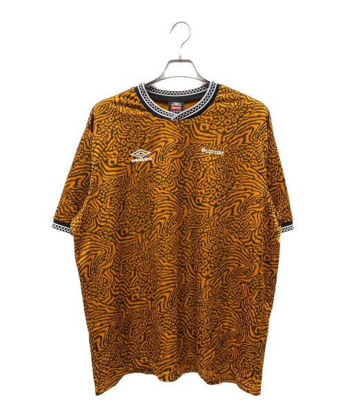 UMBRO（アンブロ）UMBRO (アンブロ) SUPREME (シュプリーム) Animal Print Soccer Jersey ブラウン サイズ:XLの古着・服飾アイテム