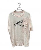 Maison Margiela 10メゾンマルジェラ 10）の古着「インサイドアウトTシャツ」｜ピンク