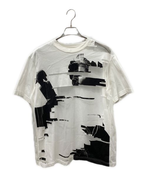 TAAKK（ターク）TAAKK (ターク) シースルー切替プリントTシャツ ホワイト×ブラック サイズ:2の古着・服飾アイテム
