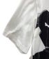 中古・古着 TAAKK (ターク) シースルー切替プリントTシャツ ホワイト×ブラック サイズ:2：6000円