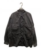 KAPTAIN SUNSHINEキャプテンサンシャイン）の古着「Garment Dyed Safari Shirt Jacket」｜ブラック