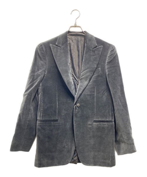 BOGLIOLI（ボリオリ）BOGLIOLI (ボリオリ) ベロアテーラードジャケット ブラウン サイズ:44の古着・服飾アイテム