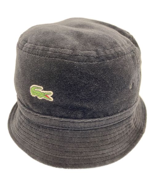 SUPREME（シュプリーム）SUPREME (シュプリーム) LACOSTE (ラコステ) Velour Bucket Hat ブラックの古着・服飾アイテム
