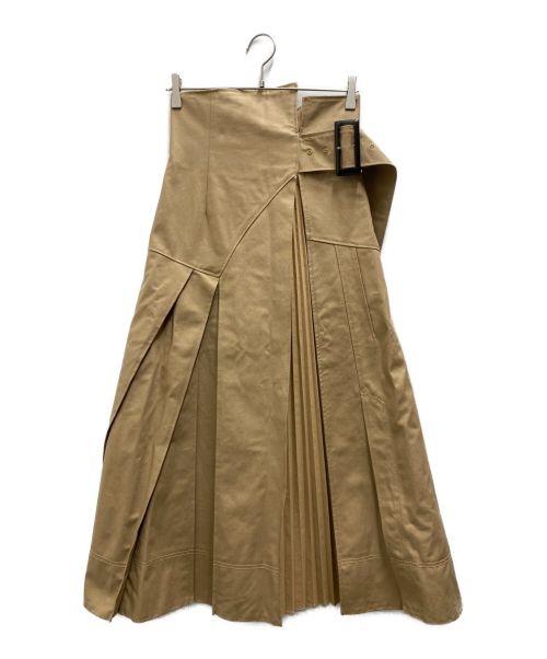 CASA FLINE（カーサフライン）CASA FLINE (カーサフライン) プリーツコットンスカート ベージュ サイズ:０の古着・服飾アイテム