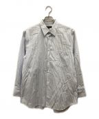 COMME des GARCONS HOMME PLUSコムデギャルソンオムプリュス）の古着「ボタンデザインストライプシャツ」｜ホワイト×ブルー