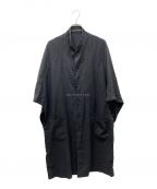 Yohji Yamamoto pour hommeヨウジヤマモト プールオム）の古着「レクセル綿ビエラ変型スリーブコート」｜ブラック