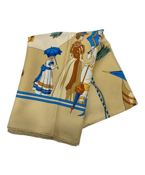 HERMES（エルメス）HERMES (エルメス) カレ90シルクスカーフ ベージュの古着・服飾アイテム