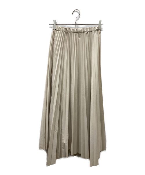 SACRA（サクラ）SACRA (サクラ) シンセティックレザープリーツスカート ベージュ サイズ:36の古着・服飾アイテム