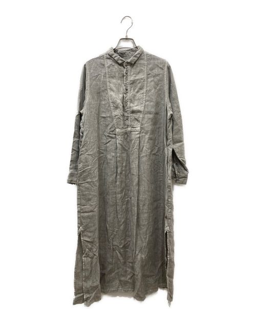nest Robe（ネストローブ）nest Robe (ネストローブ) 墨染めビッグシャツワンピース グレー サイズ:FREEの古着・服飾アイテム