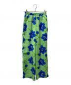 MAISON SPECIALメゾンスペシャル）の古着「Oriental Flower Print Easy Pants」｜グリーン×ブルー