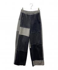 adidas (アディダス) KSENIASCHNAIDER パッチワークジーンズ ブラック サイズ:M