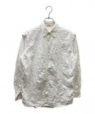 AURALEE (オーラリー) WRINKLED WASHED FINX TWILL SHIRT シワ加工シャツ ホワイト サイズ:SIZE 0