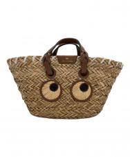 ANYA HINDMARCH (アニヤ・ハインドマーチ) Eyes バスケット スモール カゴバッグ ベージュ×ブラウン