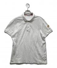 MONCLER (モンクレール) MAGLIA POLO MANICA CORTA 鹿の子ポロシャツ ホワイト サイズ:XL