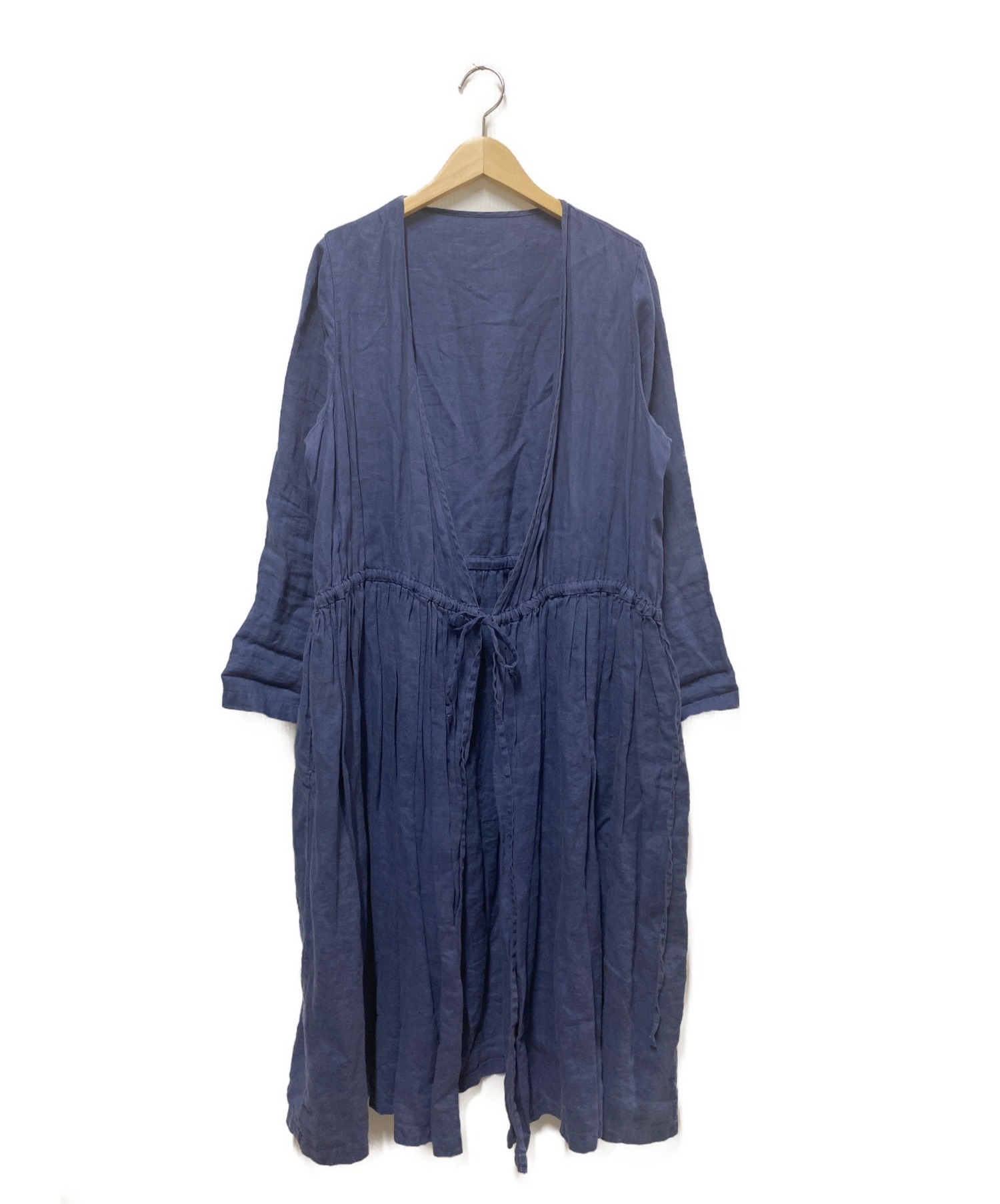中古 古着通販 Nest Robe ネストローブ リネンガウンワンピース ネイビー サイズ 不明 ブランド 古着通販 トレファク公式 Trefac Fashion