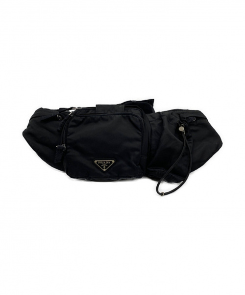 PRADA（プラダ）PRADA (プラダ) マルチポケットベルトバッグ ブラック VA0056の古着・服飾アイテム