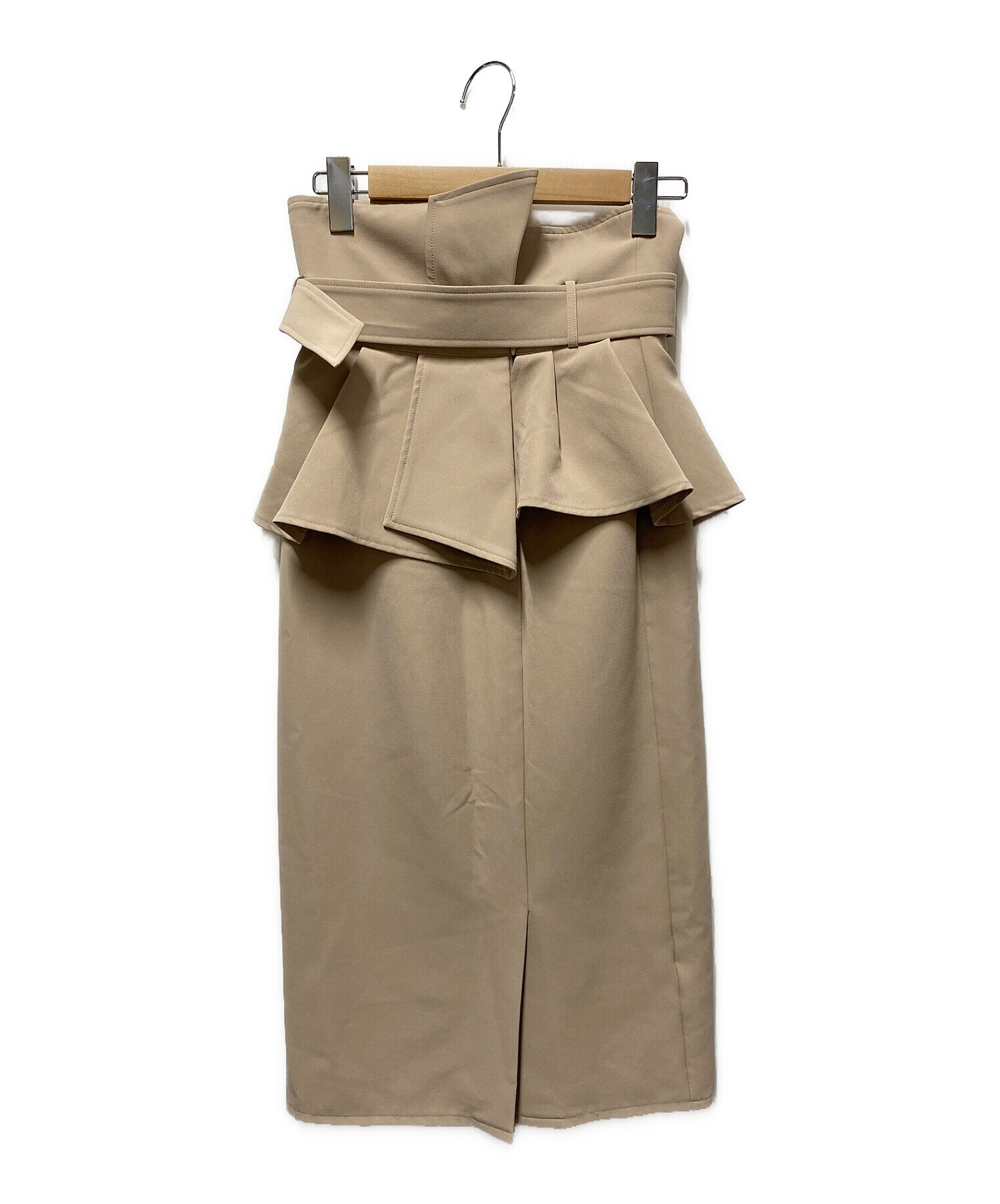 Snidel (スナイデル) 21SSコルセットベルトタイトスカート ベージュ サイズ:1