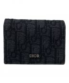 Dior（）の古着「オブリークジャガードカードケース」｜ブラック