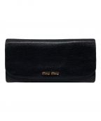 MIU MIU（）の古着「マドラス 長財布」｜ブラック