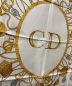 中古・古着 Christian Dior (クリスチャン ディオール) ヴィンテージシルクスカーフ ネイビー×ホワイト：4800円