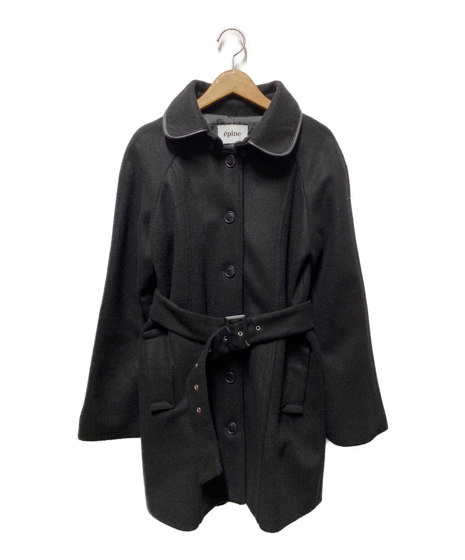 美品♡epine piping cape coat black 2way