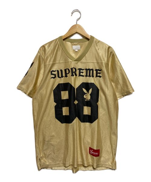 SUPREME（シュプリーム）SUPREME (シュプリーム) PLAY BOY (プレイボーイ) フットボールナンバリングシャツ シャンパンゴールド サイズ:Lの古着・服飾アイテム