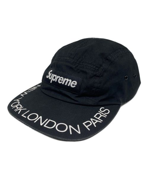SUPREME（シュプリーム）SUPREME (シュプリーム) Visor print camp cap ブラックの古着・服飾アイテム