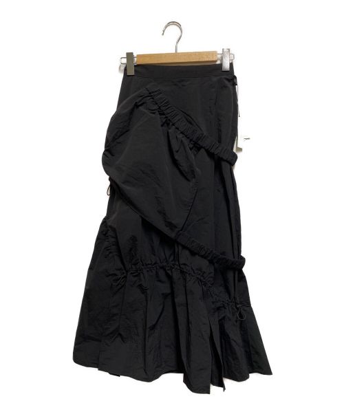 SLY（スライ）SLY (スライ) HW NYLON GATHER SK ブラック サイズ:S 未使用品の古着・服飾アイテム
