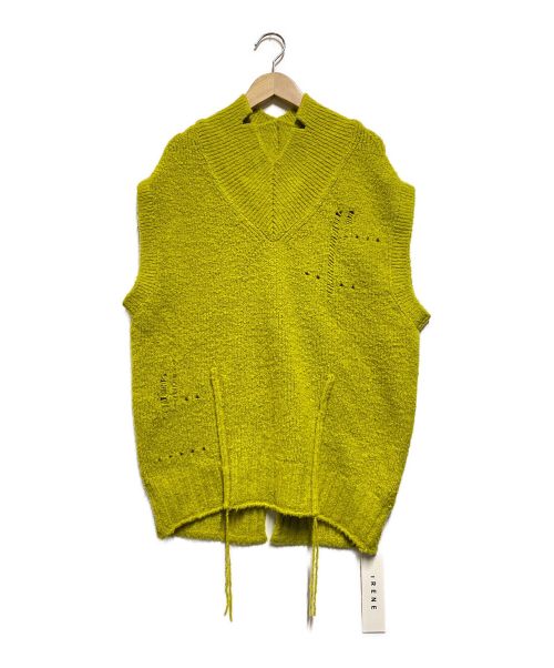 IRENE（アイレネ）IRENE (アイレネ) whole garment knit vest イエロー サイズ:36 未使用品の古着・服飾アイテム