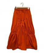 nagonstansナゴンスタンス）の古着「スパンライクタイプライタードロストスカート」｜オレンジ