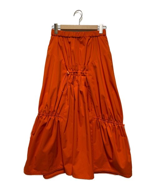 nagonstans（ナゴンスタンス）nagonstans (ナゴンスタンス) スパンライクタイプライタードロストスカート オレンジ サイズ:Мの古着・服飾アイテム