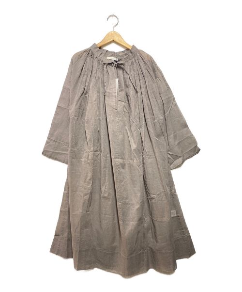 normment（ノーメント）normment (ノーメント) オーガンジーギャザードレス グレー サイズ:FREE 未使用品の古着・服飾アイテム