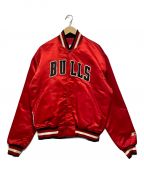 STARTERスターター）の古着「90's Chicago Bullsナイロンスタジャン」｜レッド