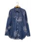Engineered Garments（エンジニアド ガーメンツ）の古着「Work Shirt - Indigo Floral Crest Embroidery Denim」｜インディゴ