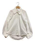 EVA MANNエヴァ マン）の古着「ビッグカラーバルーンスリーブシャツ」｜ホワイト