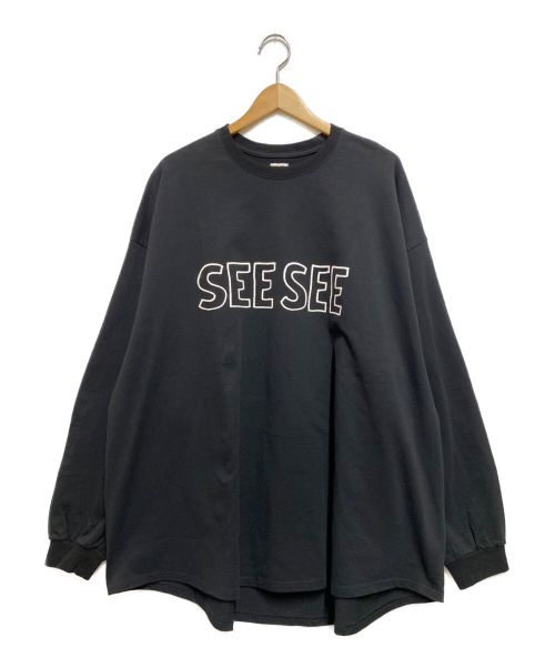 SEESEE（シーシー）SEESEE (シーシー) SUPER BIG LS TEE NEW FONT BIG LOGO ブラック サイズ:XLの古着・服飾アイテム