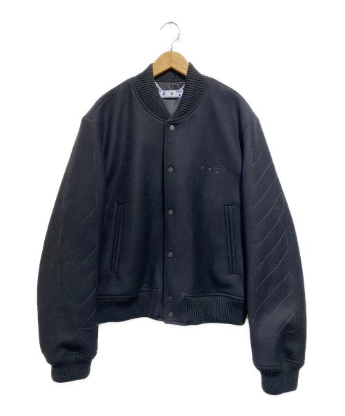 OFFWHITE（オフホワイト）OFFWHITE (オフホワイト) Versity Jacket ブラック サイズ:Мの古着・服飾アイテム