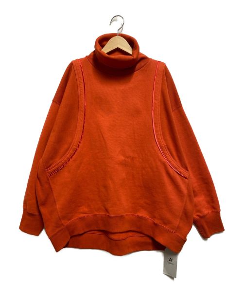 A + TOKYO（エープラス トウキョウ）A + TOKYO (エープラス トウキョウ) ワイドハイネックオーバースウェット オレンジ サイズ:FREE 未使用品の古着・服飾アイテム