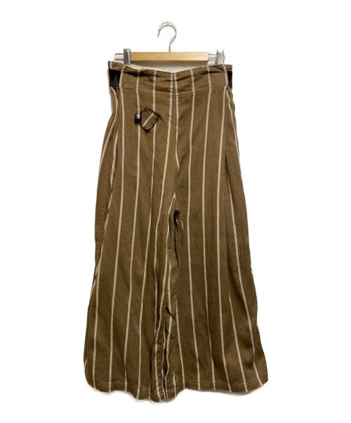 KAPITAL（キャピタル）KAPITAL (キャピタル) リネン フィリーズストライプ ブラウン サイズ:1の古着・服飾アイテム