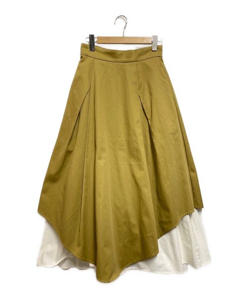 RIM.ARK（リムアーク）RIM.ARK (リムアーク) ドッキングチノロングスカート ベージュ サイズ:38の古着・服飾アイテム