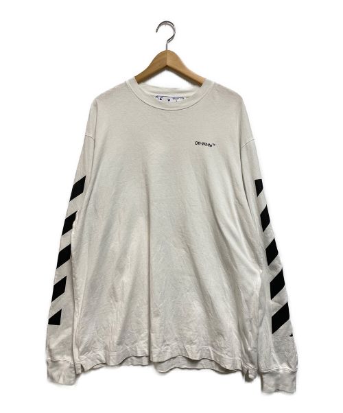 OFFWHITE（オフホワイト）OFFWHITE (オフホワイト) DIAGONAL HELVETICA T-shirt ホワイト サイズ:XXLの古着・服飾アイテム