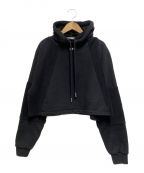 OFFWHITEオフホワイト）の古着「CROPPED COTTON HOODIE」｜ブラック