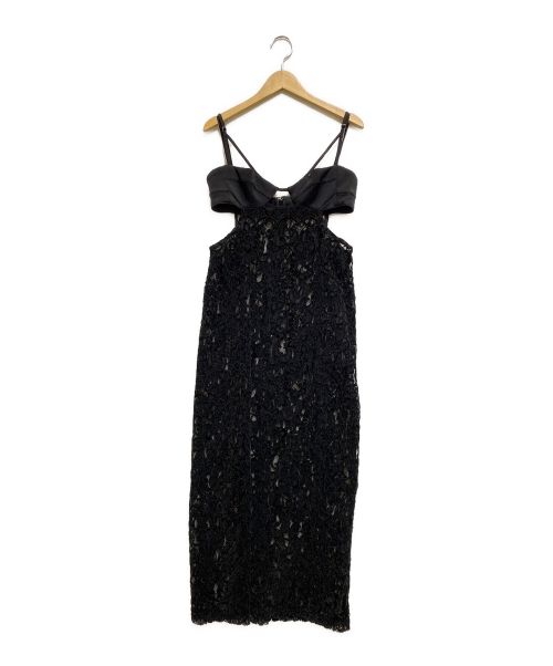 PRANK PROJECT（プランクプロジェクト）PRANK PROJECT (プランクプロジェクト) Scuba-Jersey Lace Dress ブラック サイズ:FREEの古着・服飾アイテム