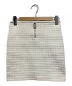 BOTTEGA VENETAボッテガベネタ）の古着「cotton textured fitted mini skirt」｜ホワイト