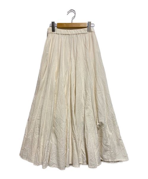 mizuiro-ind（ミズイロインド）mizuiro-ind (ミズイロインド) リネンライクボリュームロングスカート アイボリー サイズ:表記なしの古着・服飾アイテム