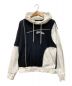 FenG CHen WANG（フェンチェンワン）の古着「FRENCH TERRY PANELLED HOODIE」｜ブラック×ホワイト